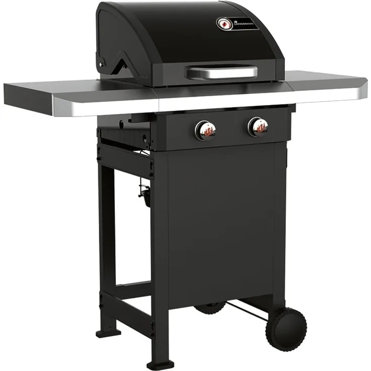 Landmann 'Rexon 2.0' Gasgrill, Gusseisen emailliert schwarz, 120 x 53 x 120 cm