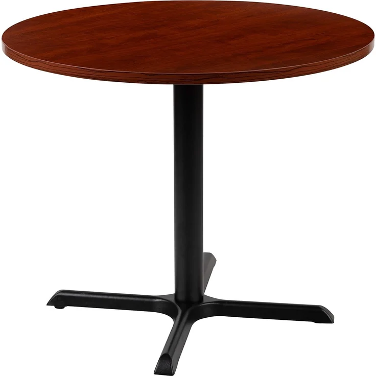 Flash Furniture Chapman 91,4 cm runder Mehrzweck-Konferenztisch, Business-Tisch für Büro und Konferenzräume, Kirsche – Bild 1