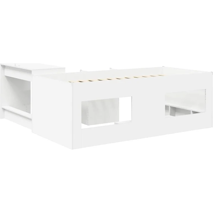 vidaXL Hochbett mit Schreibtisch für Kinder 2 stk. Weiß Holzwerkstoff 3423470 – Bild 5