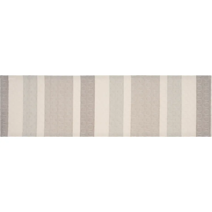 GÖZZE Tischläufer RIO GRANDE stein BL 40x140 cm grau Tischdecke Tischband