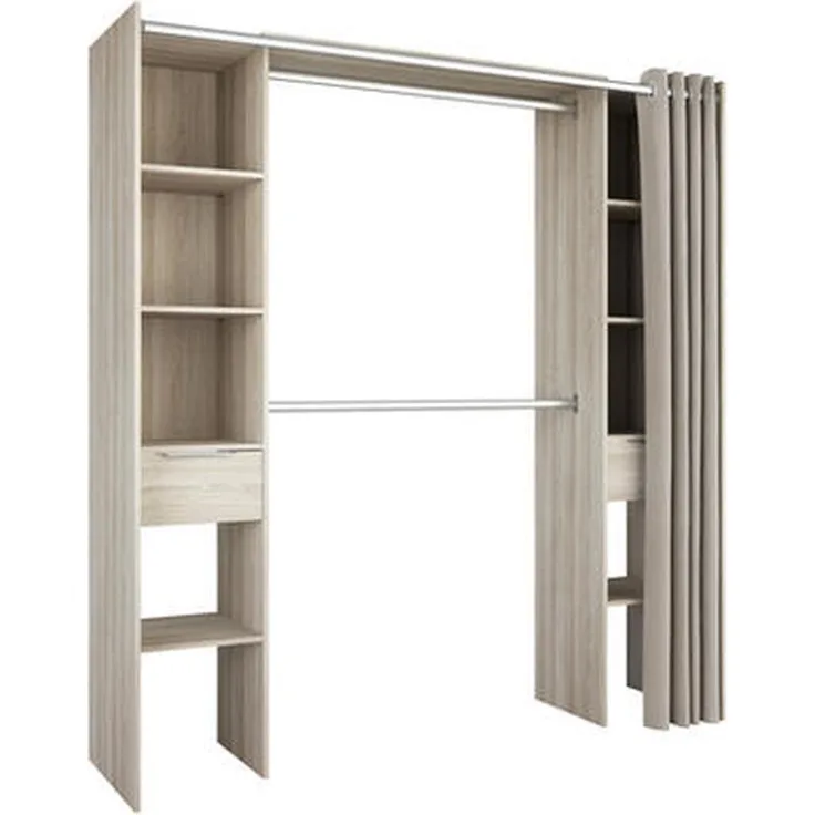 Kleiderschrank >Dana< in Shannon Eiche aus Holzwerkstoff - 190x203x50cm (BxHxT)