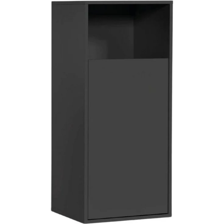 mokebo Wäscheschrank Der Wäschehüter (1-türig) Wäschekorb oder Wäschesammler mit Magnetverschluss in Schwarz – Bild 4