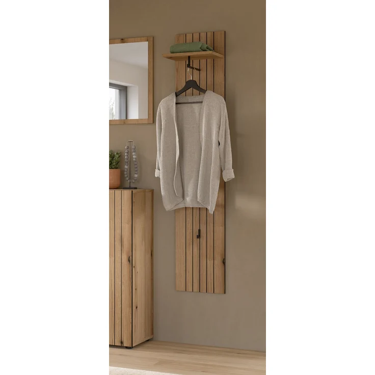 Garderobepaneel (B/H/T: 31x160x27 cm) in Evoke Oak Nachbildung – Bild 6