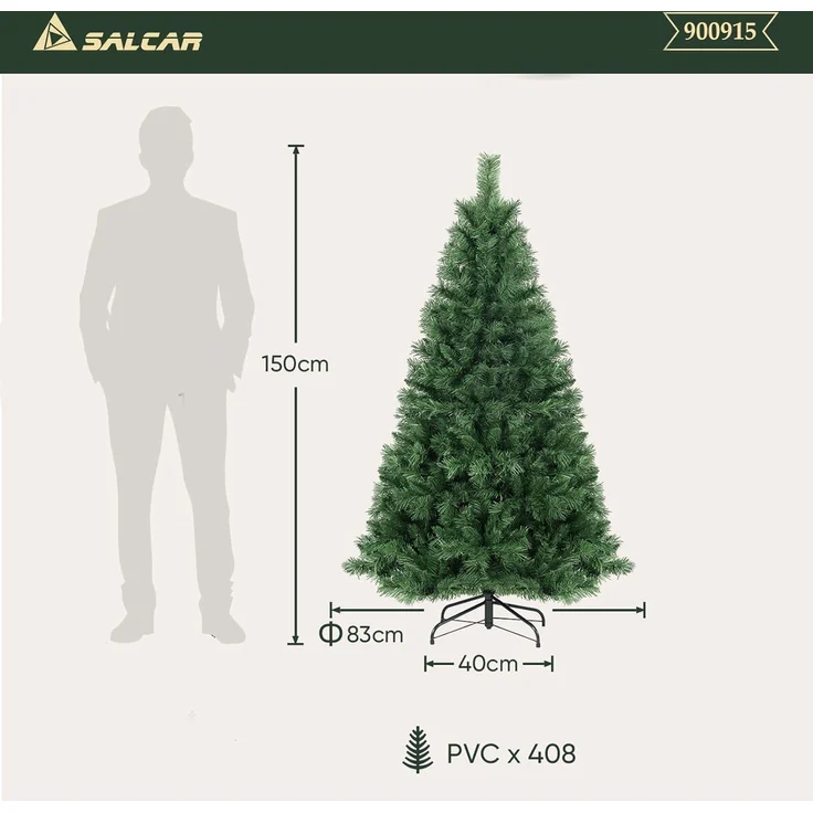 SALCAR Künstlicher Weihnachtsbaum 150 cm – Bild 2