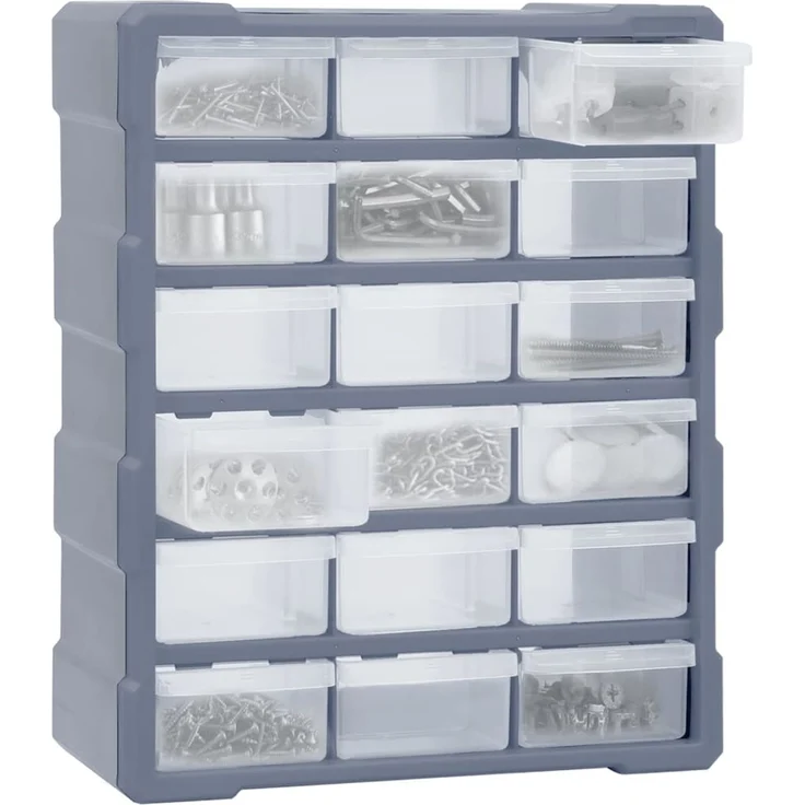 vidaXL Multi-Schubladen-Organizer 18 Schubladen 38x16x47 cm 149598 – Bild 2