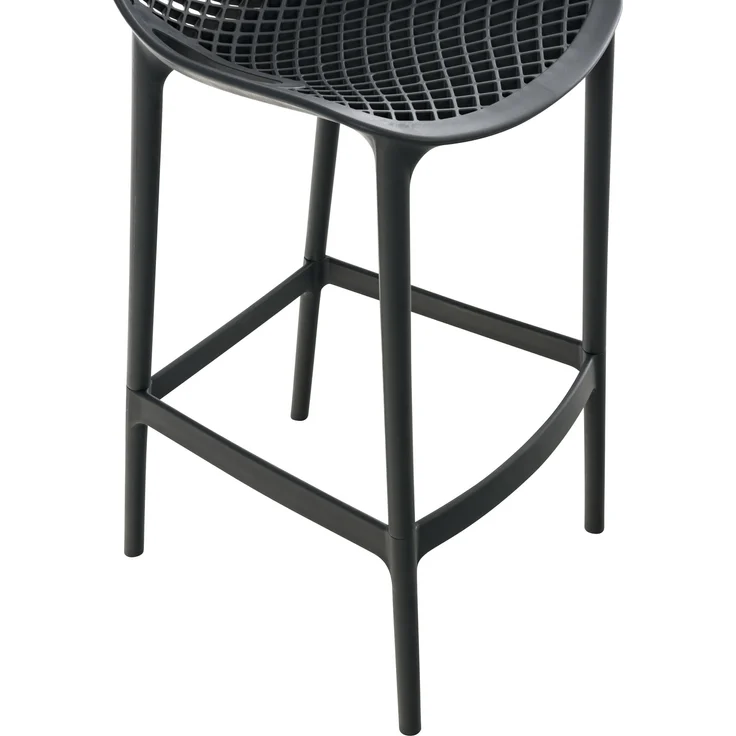 DELUKE® Barhocker modern Dunkelgrau LORL - Kunststoff, 105x45x53cm Barhocker mit Lehne Tresenhocker Barstuhl Küchenhocker Thekenhocker hoher Stuhl – Bild 7