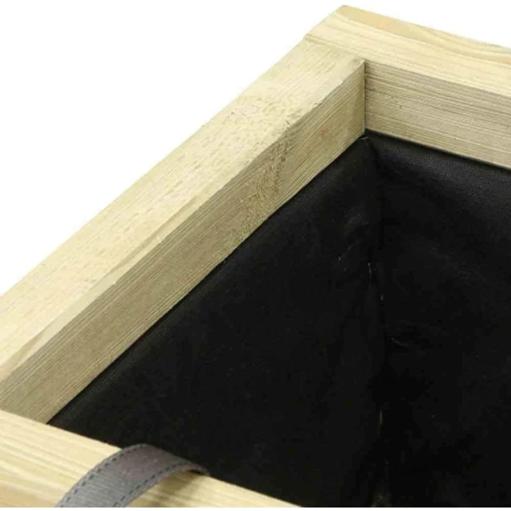 Taunus Pflanzkübel Modern 50 50x50x39 cm Kiefer FSC 100% kesseldruckimprägniert mit Trageschlaufen inkl. Geotextil – Bild 2