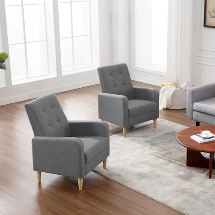 Woltu Ohrensessel (1-St), Relaxsessel mit Massivholzbeinen, Loungesessel modern – Bild 8