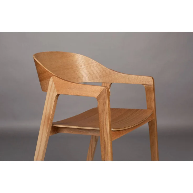 DutchBone Esszimmerstuhl Westlake im 2er-Set, Natur aus Eichenholz 58x52x76 cm – Bild 10