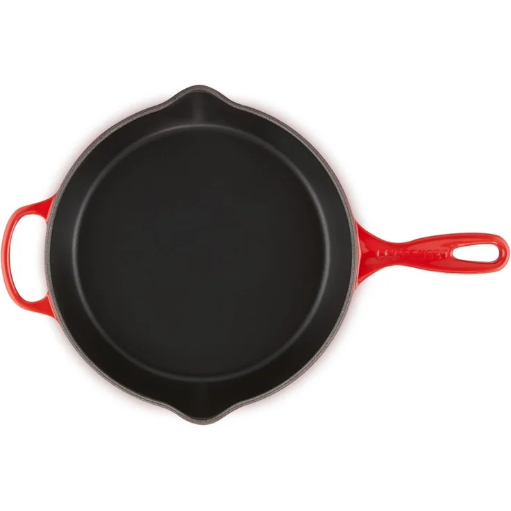 Le Creuset Signature Gusseisen Brat- / Servier-Pfanne 26 cm hoch Kirschrot – Bild 5