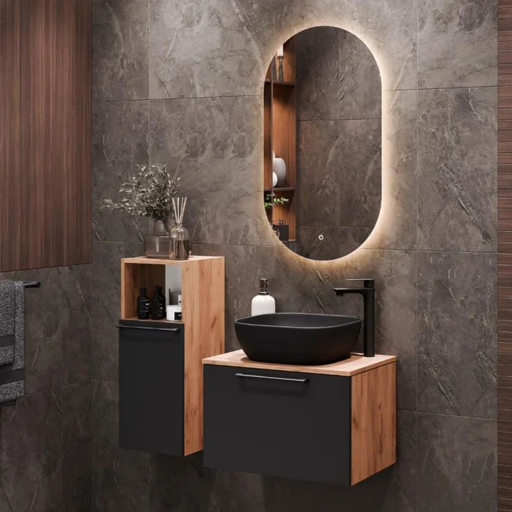 Planetmöbel Badmöbel-Set Astra, (Badezimmer Möbel im modernen Design, 3-St), Badezimmer Möbel im modernen Design – Bild 1
