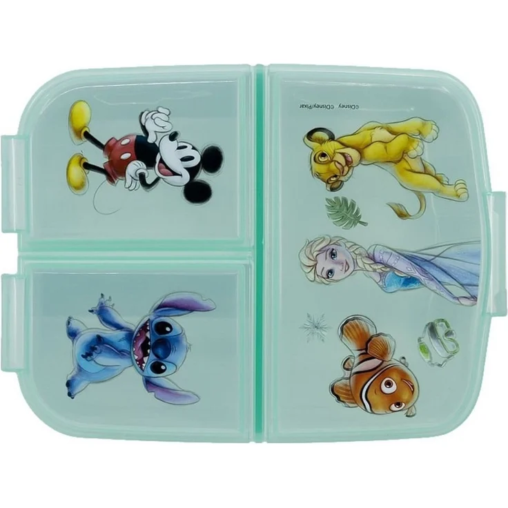 Lunchbox für Kinder mit 3 Fächern aus Kunststoff verschiedene Motive Disney 100 – Bild 2