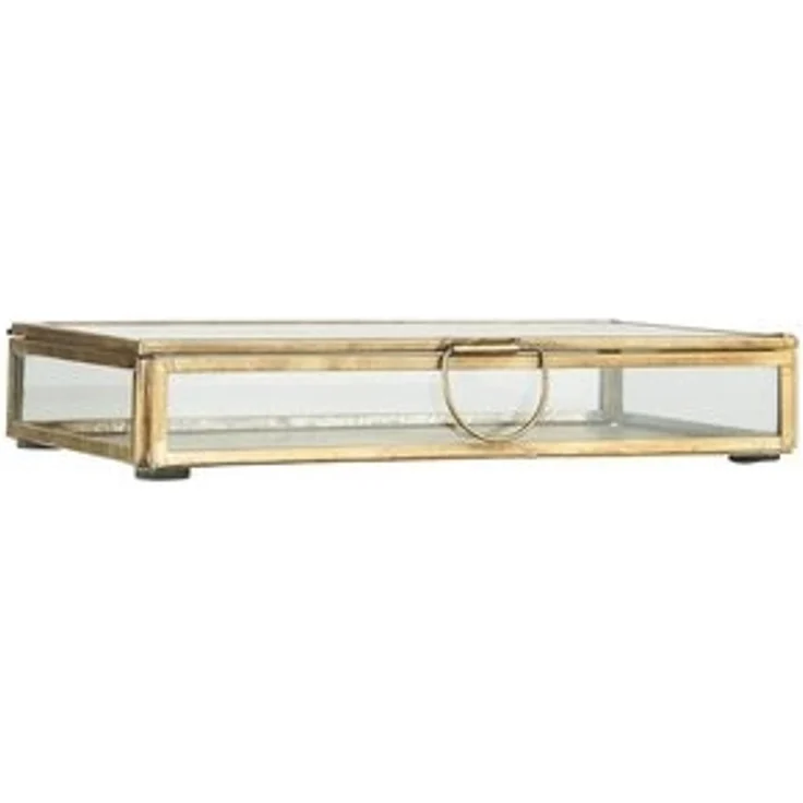 Ib Laursen Glasbox Serviettenhalter Schmuckkasten Glas Dose Messing Gold 0883-17 – Bild 6
