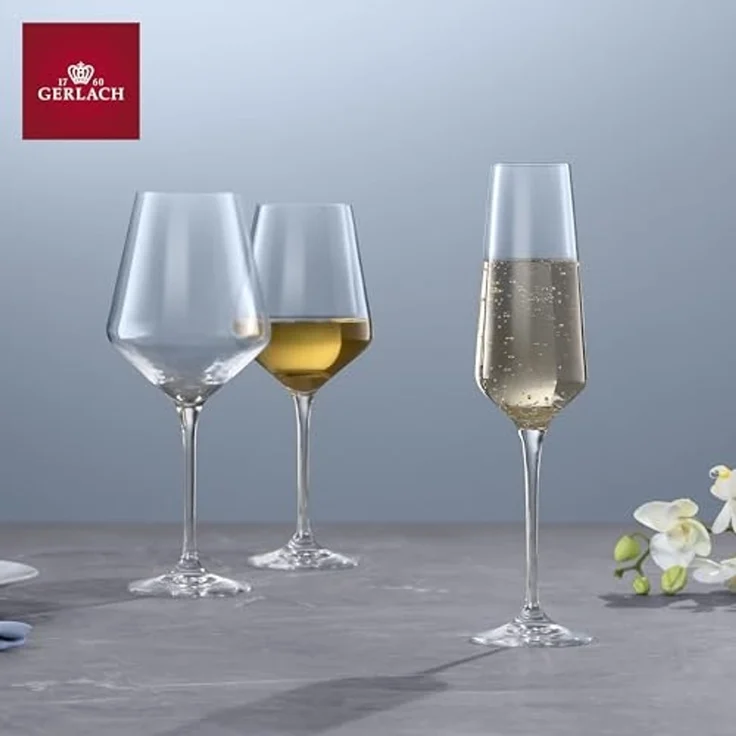 Gerlach 1760 Sektgläser 6 Stück 200 ml Champagnergläser Sektkelche Glas Sektglas Weingläser Spülmaschinenfest Modern – Bild 5