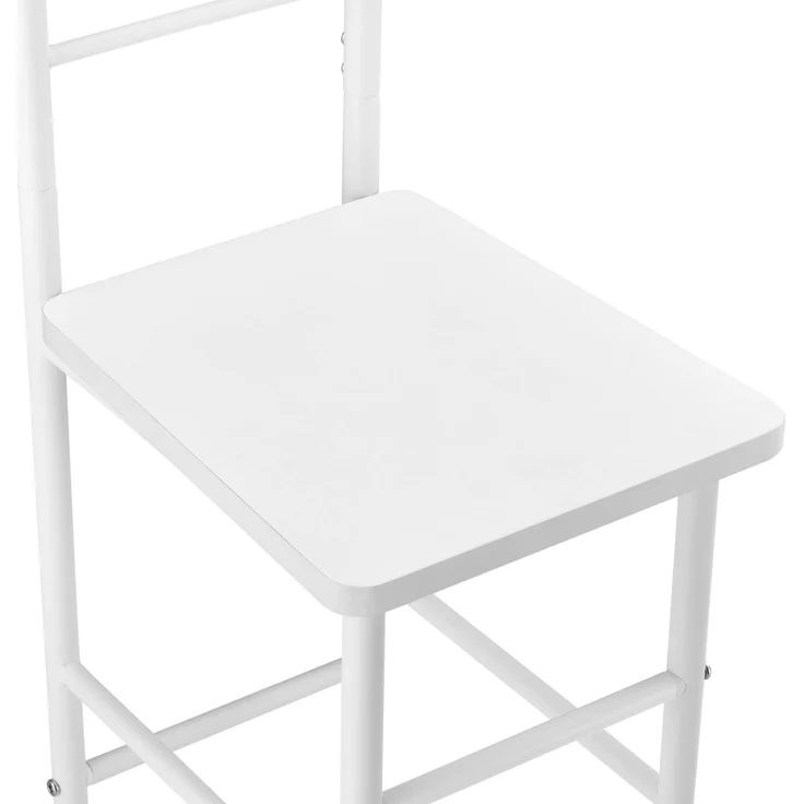 Herrendiener Stuhl Anaheim 107x45x45cm Kleiderbügel + Hosenhalter Weiß en. casa – Bild 4