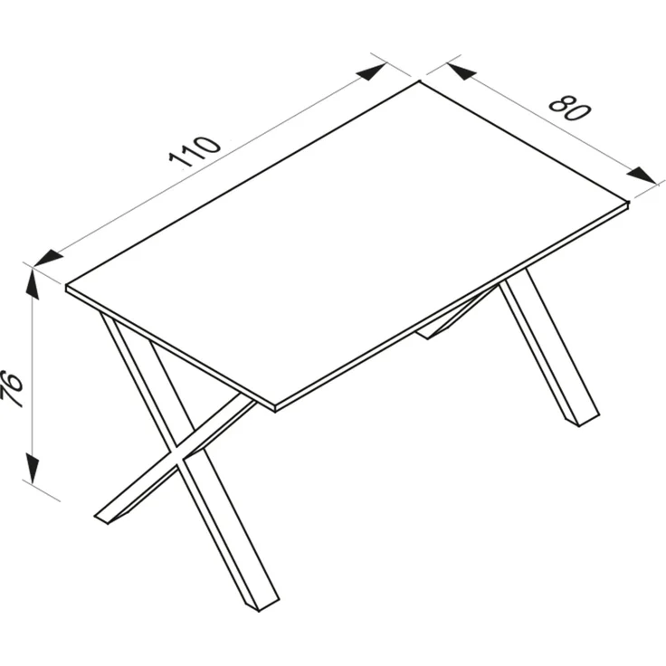 VCM Esstisch Xona 916850 Silber / Weiß H. 76 x B. 110 x T. 80 cm – Bild 3