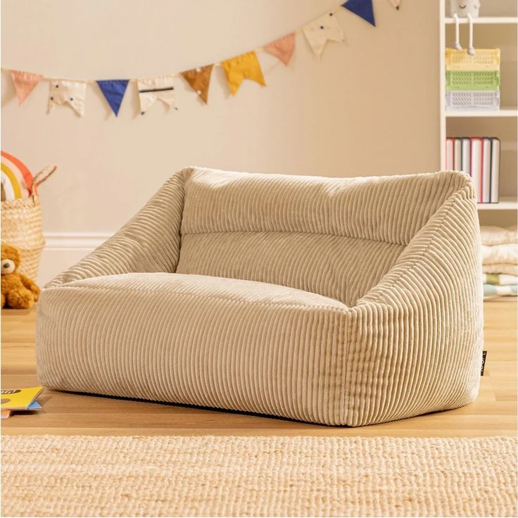 icon Sitzsack Sofa für Kinder aus Cord mit Füllung, Made in Germany, für Kinderzimmer, flauschig – Bild 3