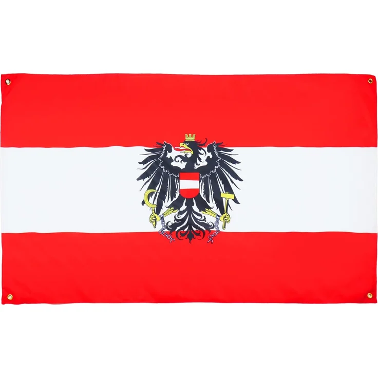 AZ FLAG Österreichische Flagge mit Adler, 150x90 cm, mit 4 Ösen, Österreichischer Pavillon für Balkon oder Wand – Bild 1
