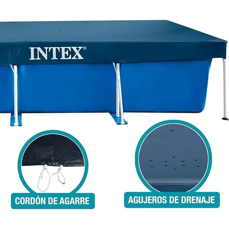Intex | Rectangular Pool Cover | Poolabdeckplane - 260 x 160 cm | idealer Schutz für Rectangular Frame Pool – Bild 3