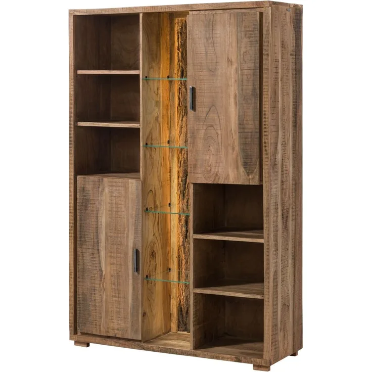 Schrank Akazie 118x40x180 natur lackiert BARK #101