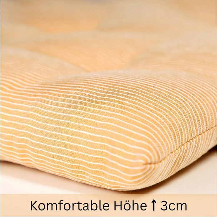 Esprit Stuhlkissen NEEDLESTRIPE Sitzkissen, 40 x 40 cm - 2er Set in Gelb – Bild 3