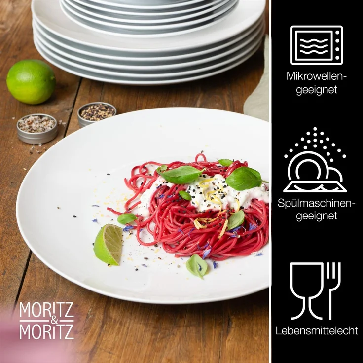 Moritz & Moritz BASIC 18tlg Geschirrset weiß – Bild 3