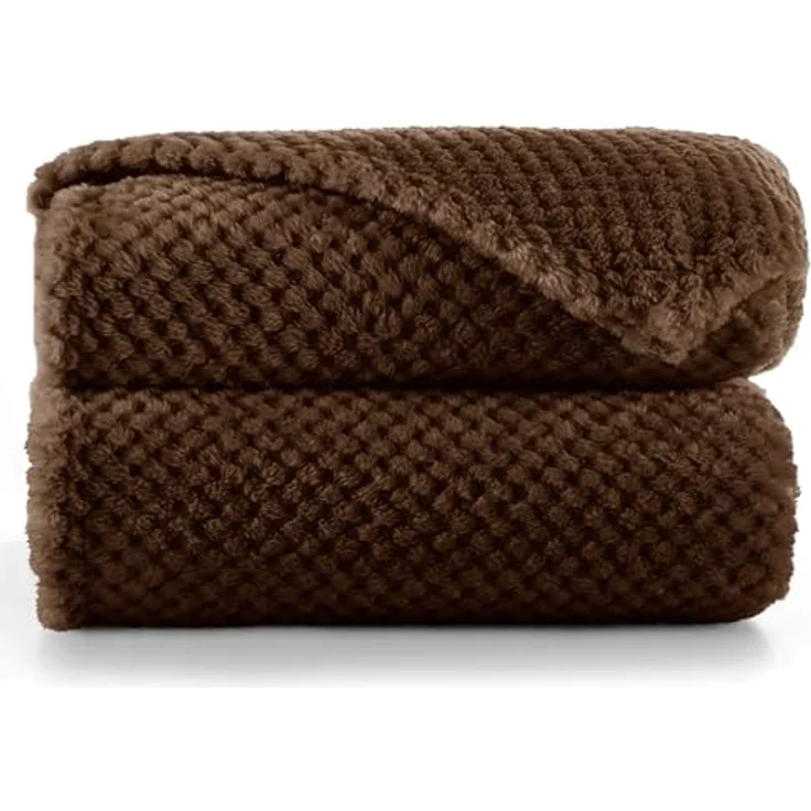 DecoKing Kuscheldecke 150x200 cm braun Decke Microfaser Wohndecke Tagesdecke Fleece weich sanft kuschelig skandinavischer Stil Schoko Henry – Bild 2
