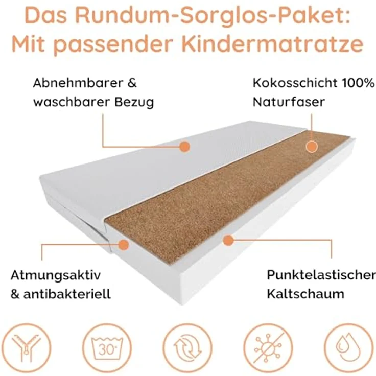 Kids Collective Autobett 70x140, 80x160 cm Kinderbett Jugendbett mit Rausfallschutz (Spielbett Batman Batmobil Bat Car Auto), Bett in schwarz Kinderbett 80x160 cm mit Matratze – Bild 3