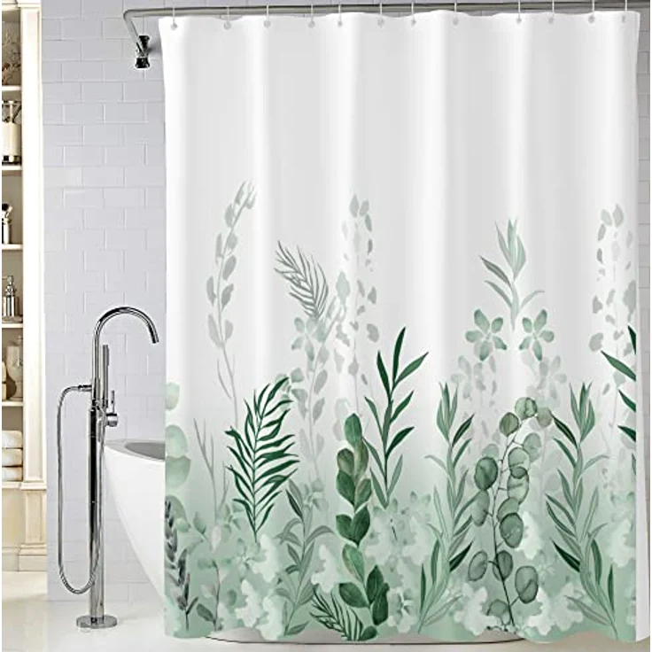 M&W DAS DESIGN Duschvorhang Shower curtains Anti schimmel Waschbar ​​180x200 Duschvorhang grün – Bild 3