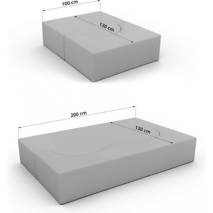 Polstermöbel-Set SANOA, Sofa mit 2 Sesseln, Schlaffunktion, Ausklappbares Sofa, 3-teiliges, Schaumstoffkern - Dunkelgrau Schmaler Cord – Bild 7