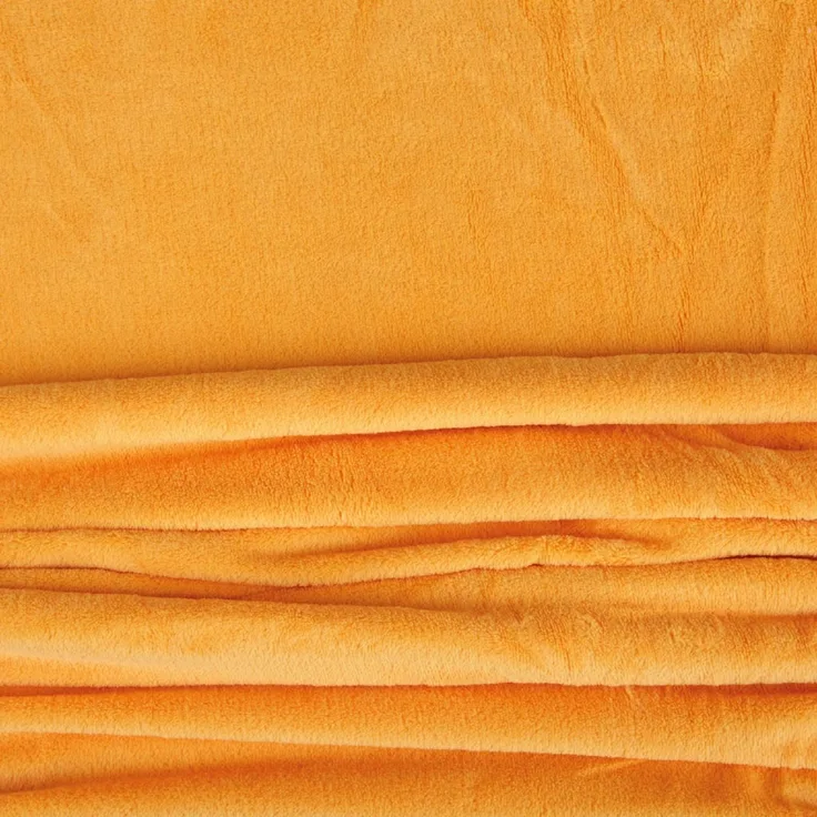 Kuscheldecke supersofte Tagesdecke vielseitig verwendbare Microfaser-Decke, flauschig und anschmiegsam in vielen verschiedenen modischen Farben erhältlich (hellorange - marigold / 60x80 cm)