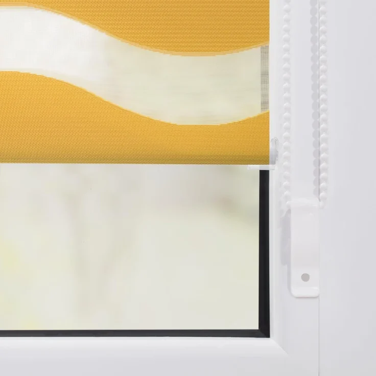 Lichtblick Sonnenschutzsysteme GmbH Doppelrollo Stockholm 70 cm x 150 cm (BxL) Senfgelb Duo Rollo in extravagantem Stil; Klemm- und schraubbar; Lichtdurchlässig und blickdicht – Bild 6