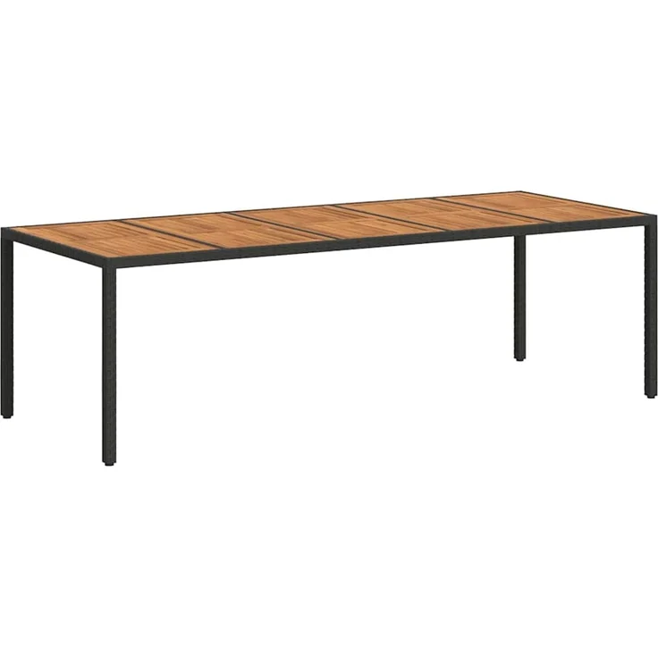 vidaXL Gartentisch Schwarz Poly-Rattan 362558 – Bild 5