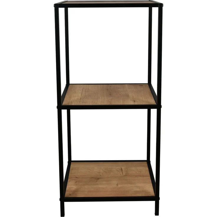 Beistelltisch AVELIN Metallgestell Schwarz, Tischplatten Holzoptik, Höhe 85cm – Bild 4
