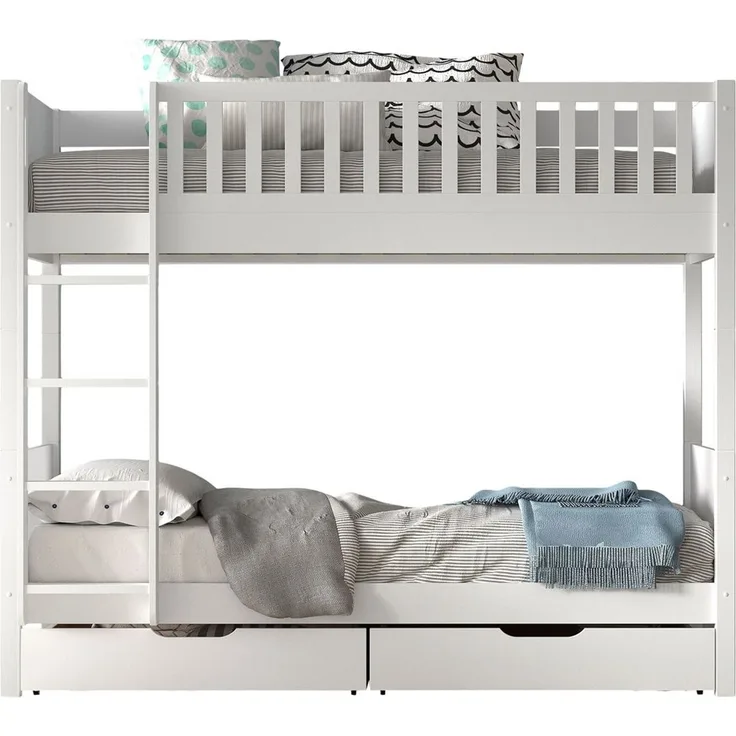 Etagenbett Karyl 208x105x175 Hochbett Massivholz Weiß