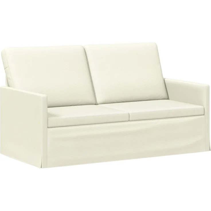 vidaXL 2-Sitzer Sofa Creme 150 x 81 x 82 cm Cordstoff 42041102 – Bild 1