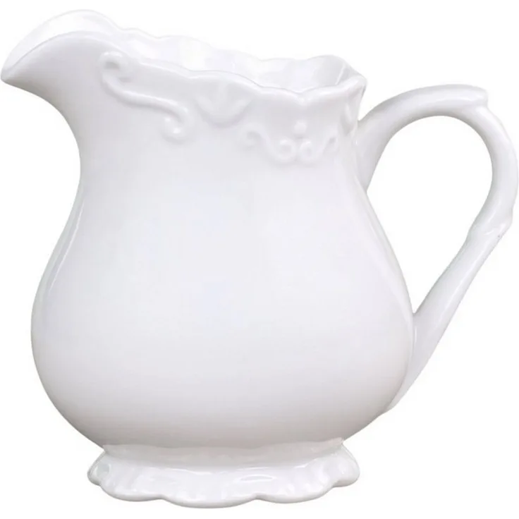 Chic Antique Milchkännchen Sahnekännchen Kanne Porzellan Provence Weiß 63008901