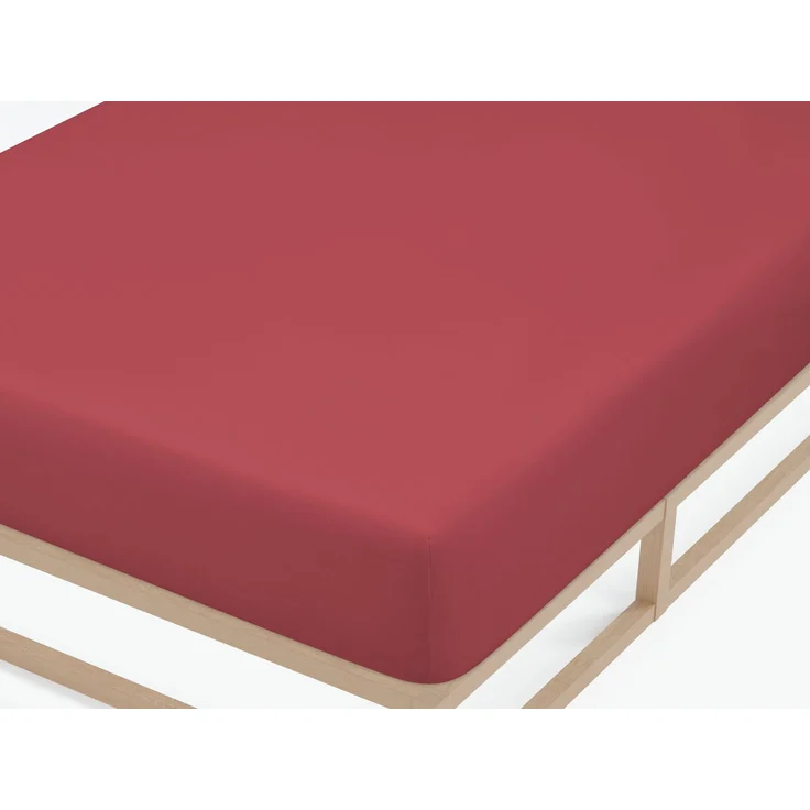 biberna Feinjersey-Spannbetttuch, 100 % Baumwolle, rost, 1x 180x200 cm - 200x200 cm – Bild 1