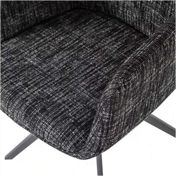 Armlehnstuhl Grant - Melange-Stoff Schwarz – Bild 6