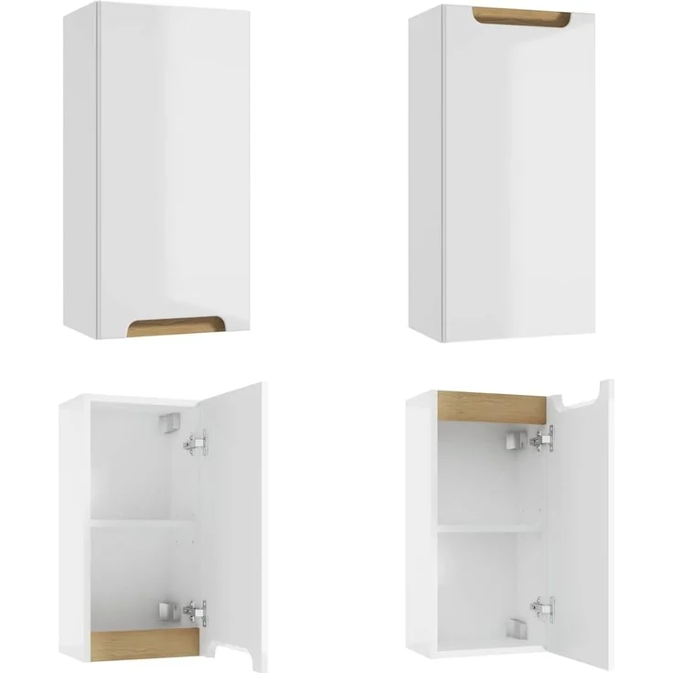 Lomadox Hängeschrank SOFIA-107 Badmöbel drehbar um 180° in Hochglanz weiß lackiert, : 30/60/22 cm – Bild 1