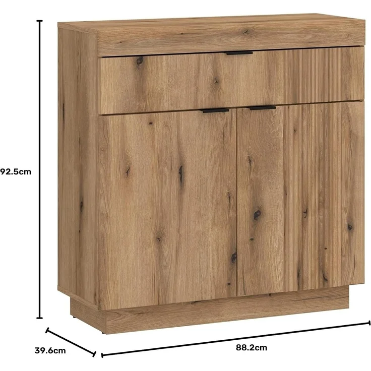 Schuhschrank >DELAMAR< in Coast Evoke Eiche Dekor - 88,2x92,5x39,6 (BxHxT) – Bild 4