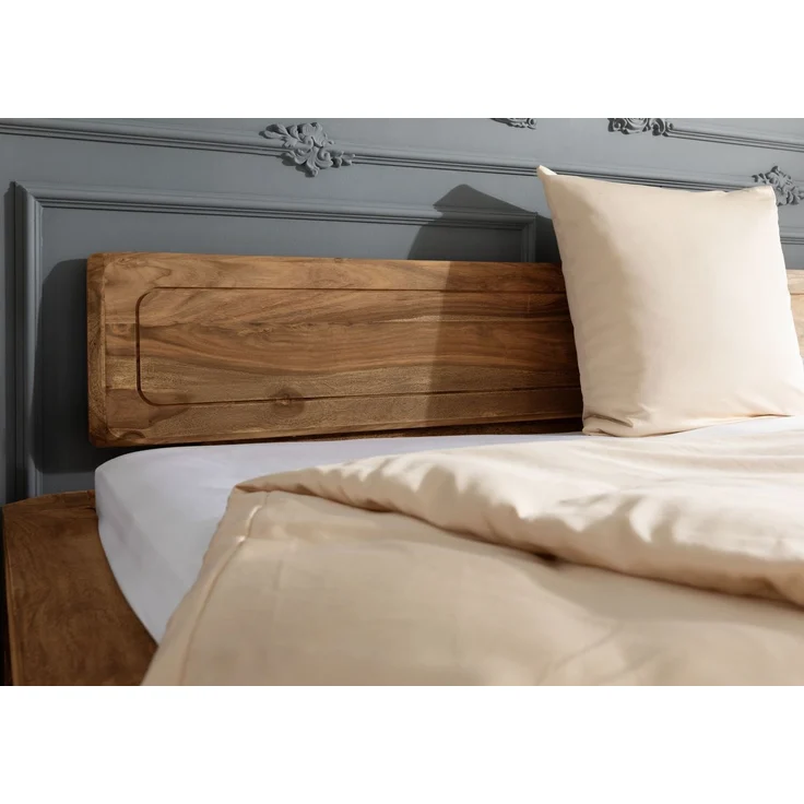 Bett Sheesham 140x200x80 braun geölt BUENO #004 – Bild 4