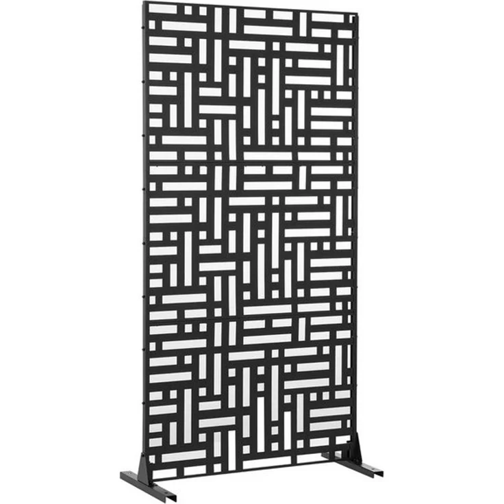 Trennwand Bernalda 180x90 cm Stahl Schwarz [casa. pro] – Bild 4