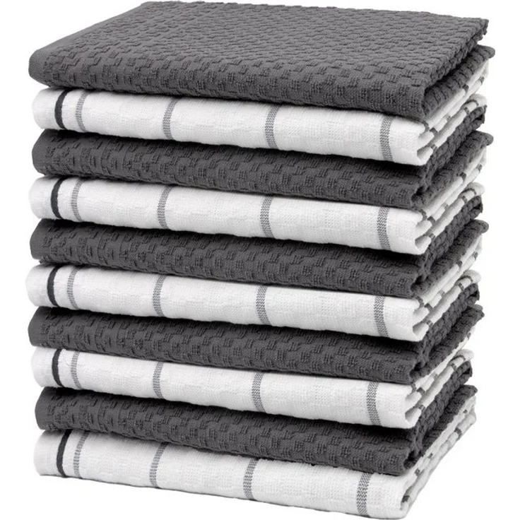 ZOLLNER Geschirrtuch, (Spar-Set, 10-tlg), 45 x 60 cm, 100% Baumwolle, vom Hotelwäschespezialisten – Bild 2