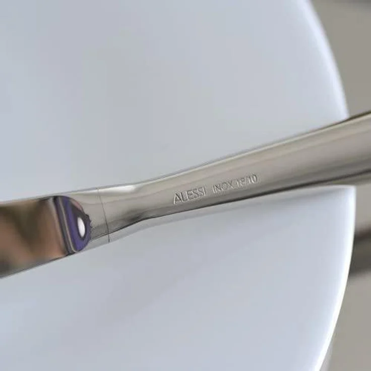 Alessi 6 Stück Dessertmesser CACCIA – Bild 4