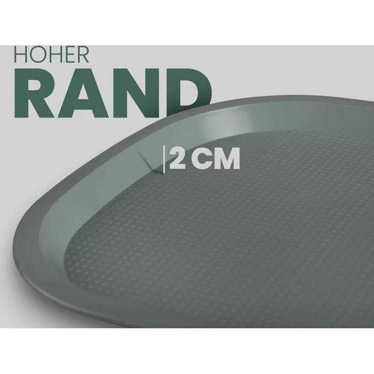 Tablett Kunststoff - 37,7cm x 27,7cm Grün 4er-Pack – Bild 4