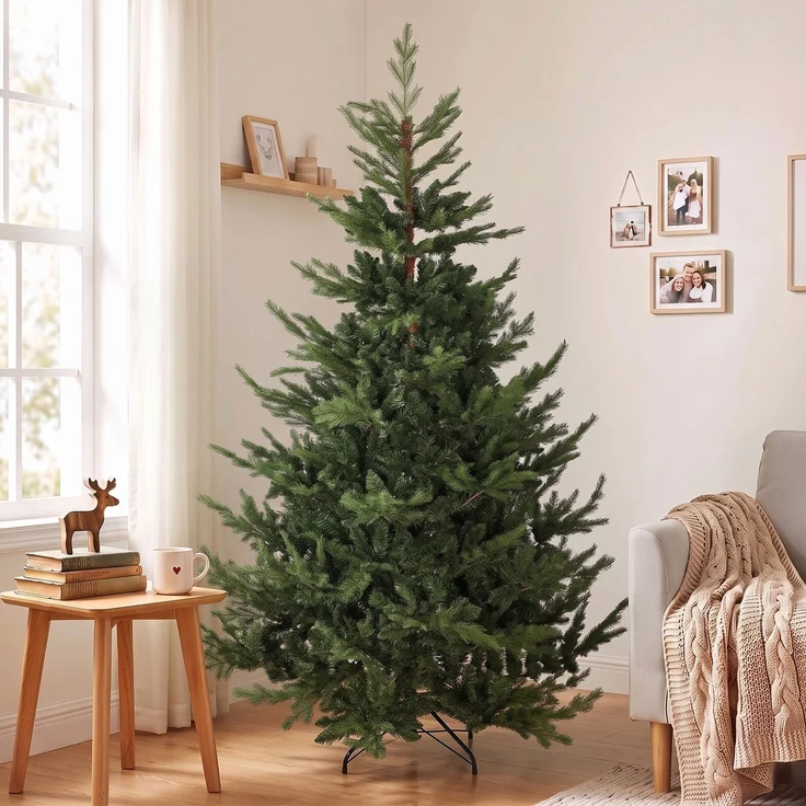 HOMCOM Weihnachtsbaum, PVC, Grün, 140 x 140 x 210 cm – Bild 8