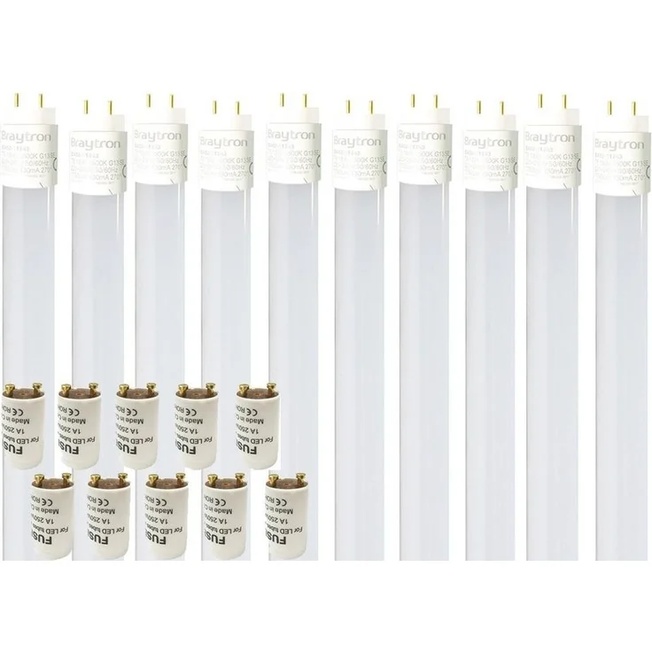 ENERGMiX LED-Leuchtmittel 60cm, 120cm, 150cm T8 LED Glas Röhre Tube Leuchtstoffröhre inkl, T8, 10 St, Kaltweiß, Set – Bild 1