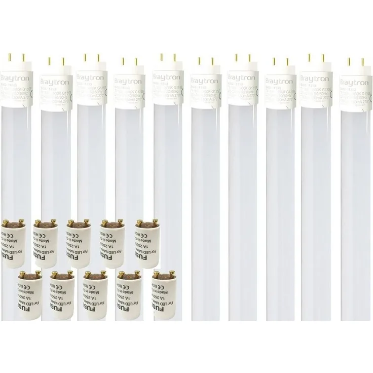 ENERGMiX LED-Leuchtmittel 60cm, 120cm, 150cm T8 LED Glas Röhre Tube Leuchtstoffröhre inkl, T8, 10 St, Kaltweiß, Set
