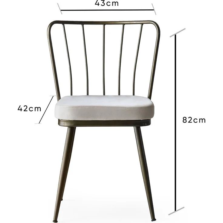 Skye Decor 'Yıldız - 985 V2' Stuhlset (2-teilig), Nerz, 43 x 82 x 42 cm – Bild 7